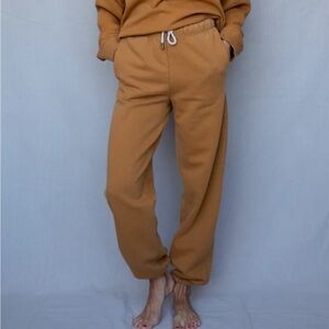 Marea vintage fleece caramel joggers